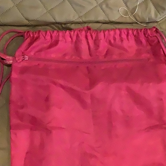 Pink Ruffled Drawstring Bag - Picture 4 of 5